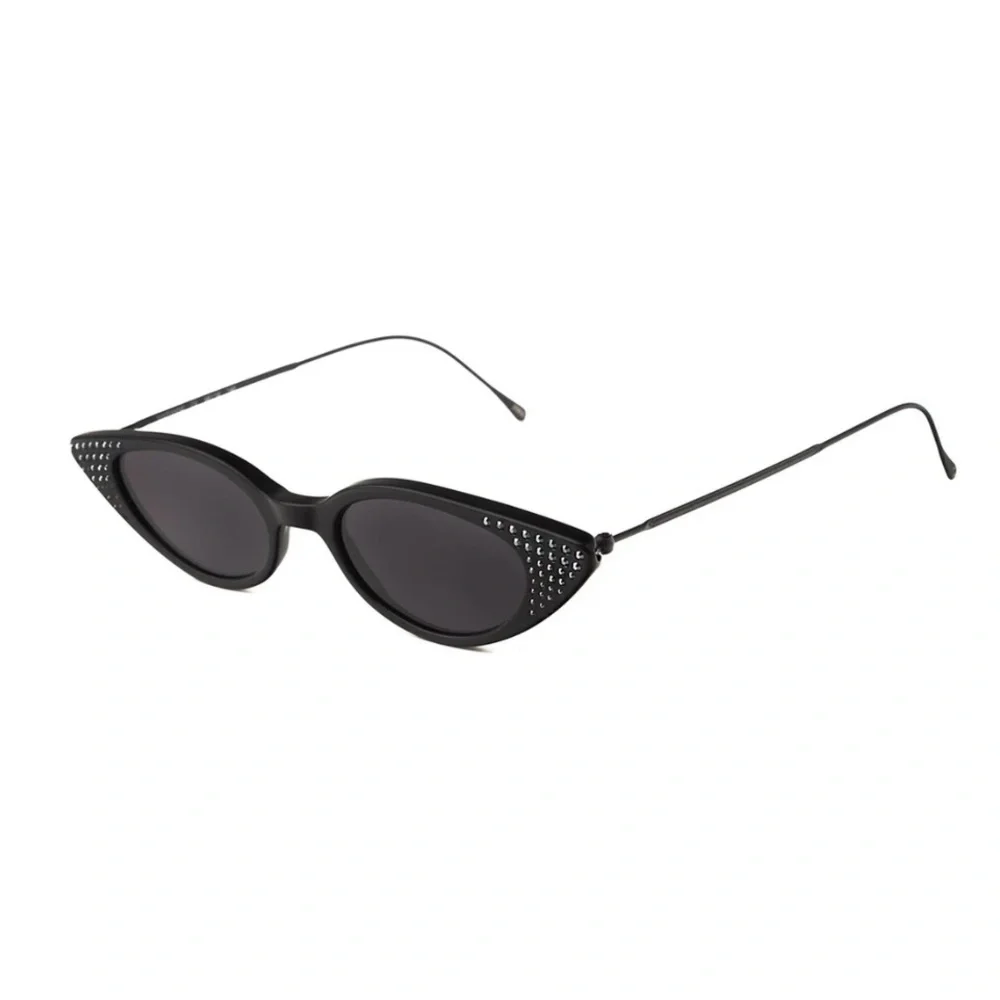 illesteva Marianne Sunglasses Black w/ Silver Swarovski